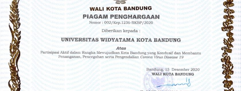 Universitas Widyatama Mendapatkan Penghargaan Dari Walikota Bandung