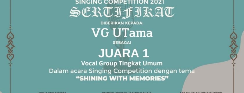 Vocal Grup Widyatama Juara 1 Singing Contest