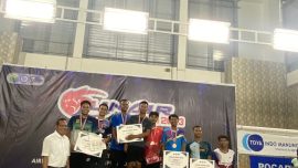 Tim Ganda Putra Bulutangkis Universitas Widyatama Sabet Medali Perak di Kompetisi UNAIR CUP 2023