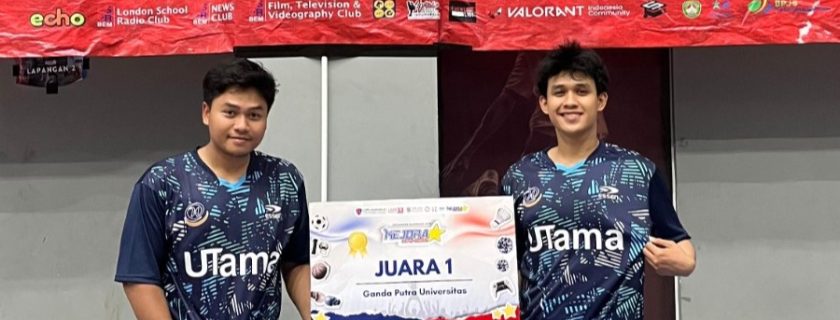 Unit Kegiatan Mahasiswa (UKM) Badminton Universitas Widyatama meraih Juara 1 di Kejora LSPR 2025